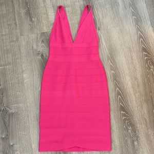 Herve Leger Medium V-neck Sheath Dress